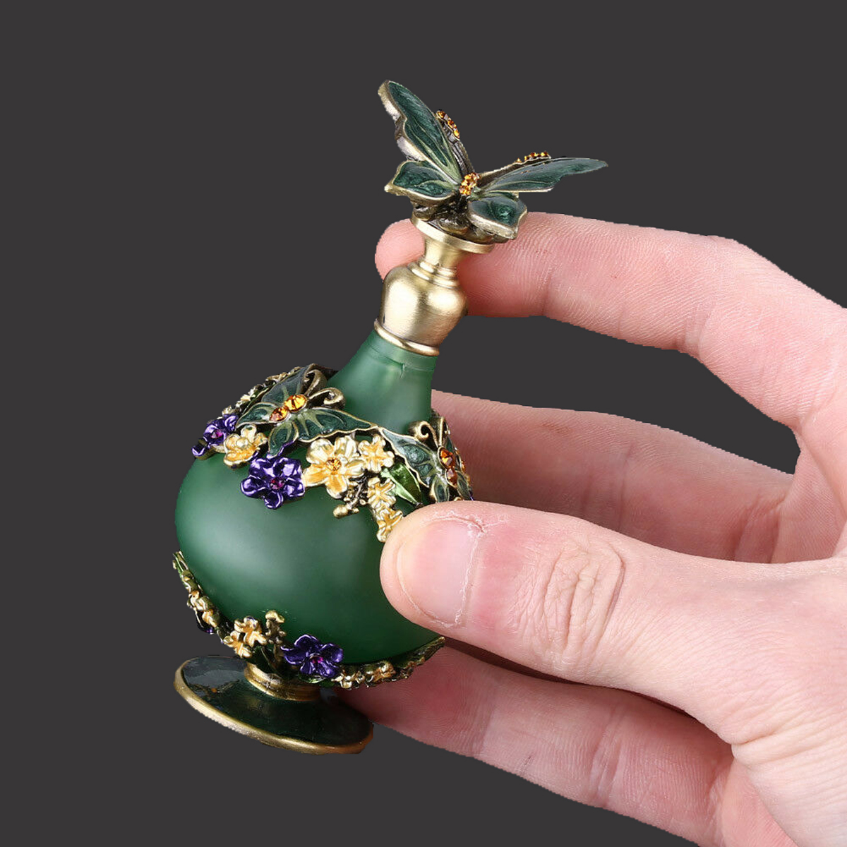 Home Fragrance Jar - 25ml Decoration Glass Bottle Butterfly Cap