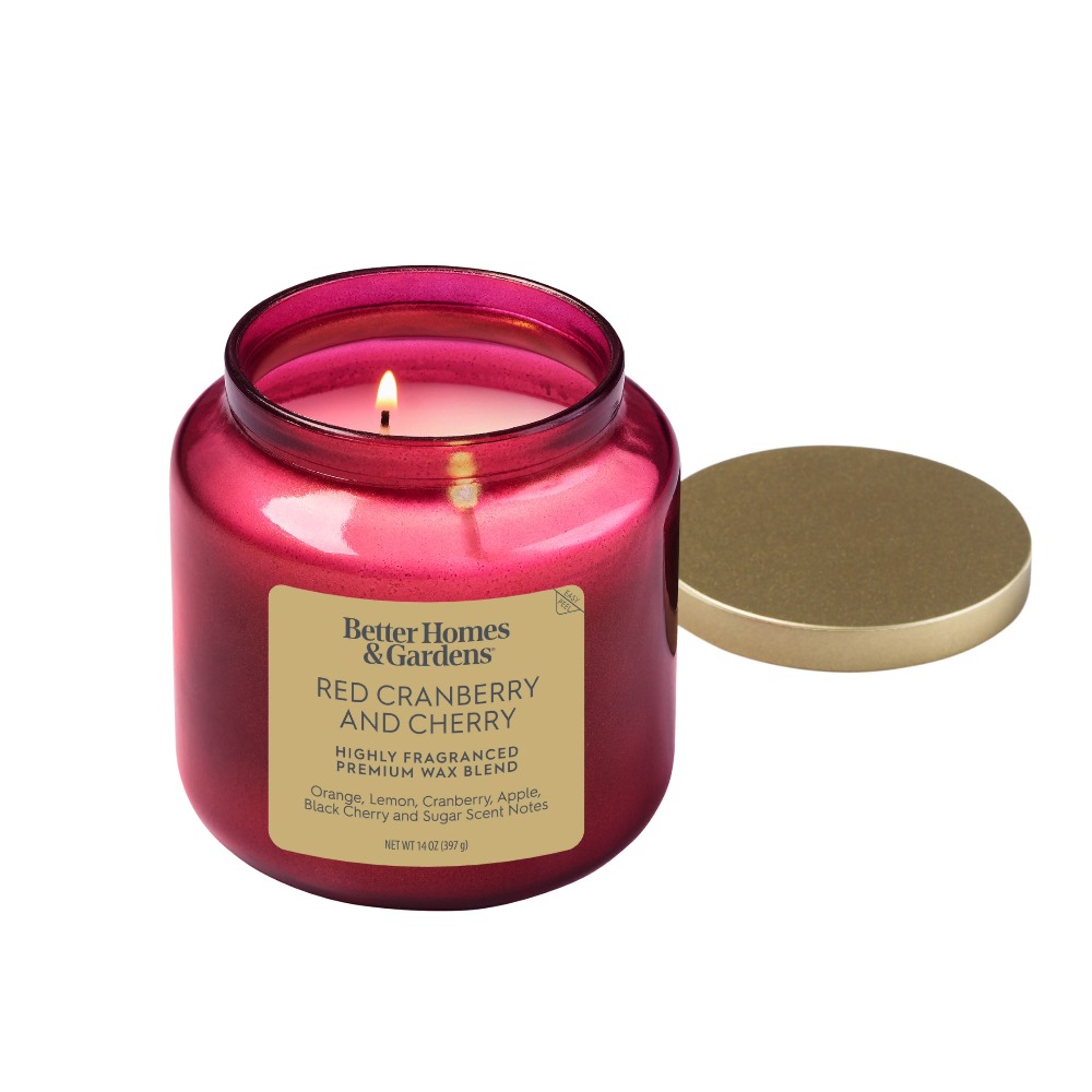 Red Glass Jar Candle with Gold - đánh giá và giá Home Fragrance Jar