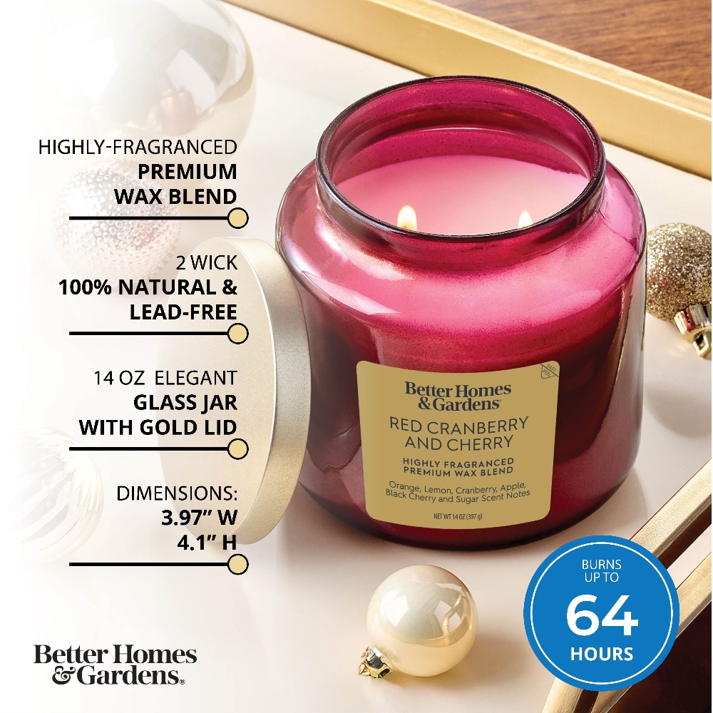 Red Glass Jar Candle with Gold - đánh giá và giá Home Fragrance Jar